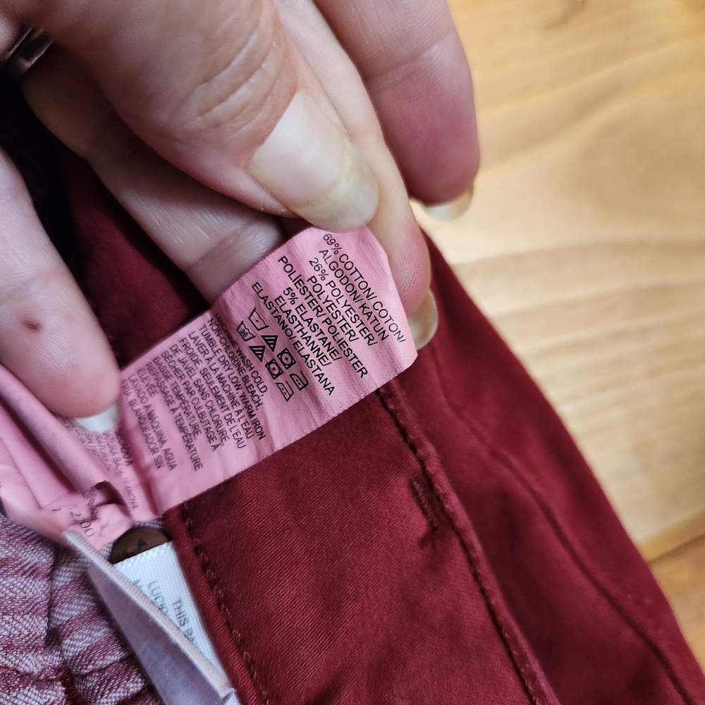 Lucky Brand ๐ Brooke Red Mid Rise Skinny Stretch Legging Ankle Jeans Sz 2 X 29" - Picture 11 of 12
